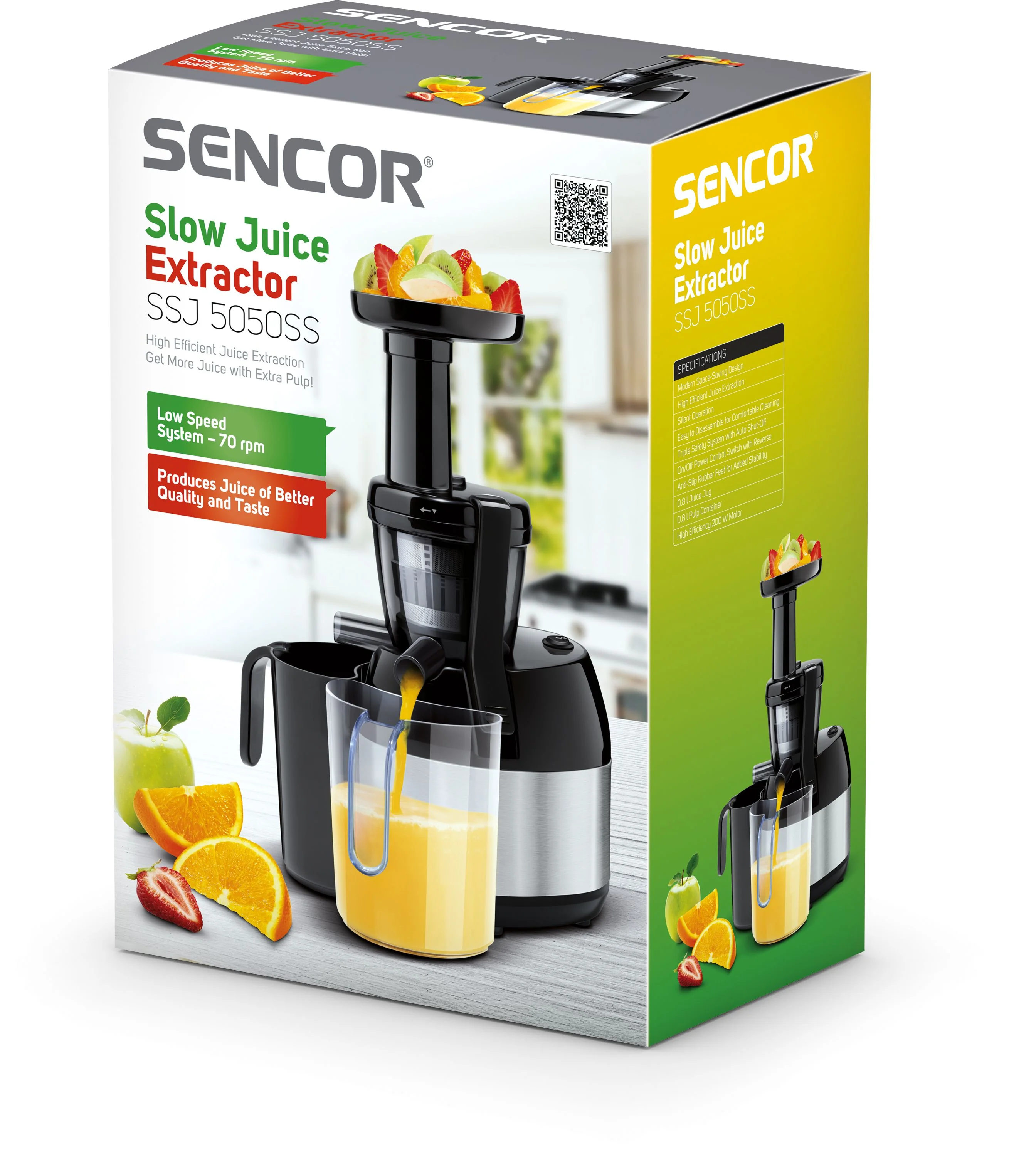 SENCOR SSJ 5050SS šnekový odšťavňovač 
