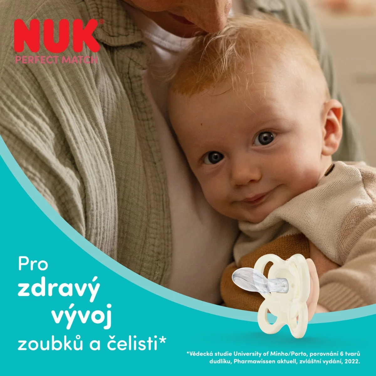 NUK Perfect Match Air Dudlík 0–6m box 1 ks fox