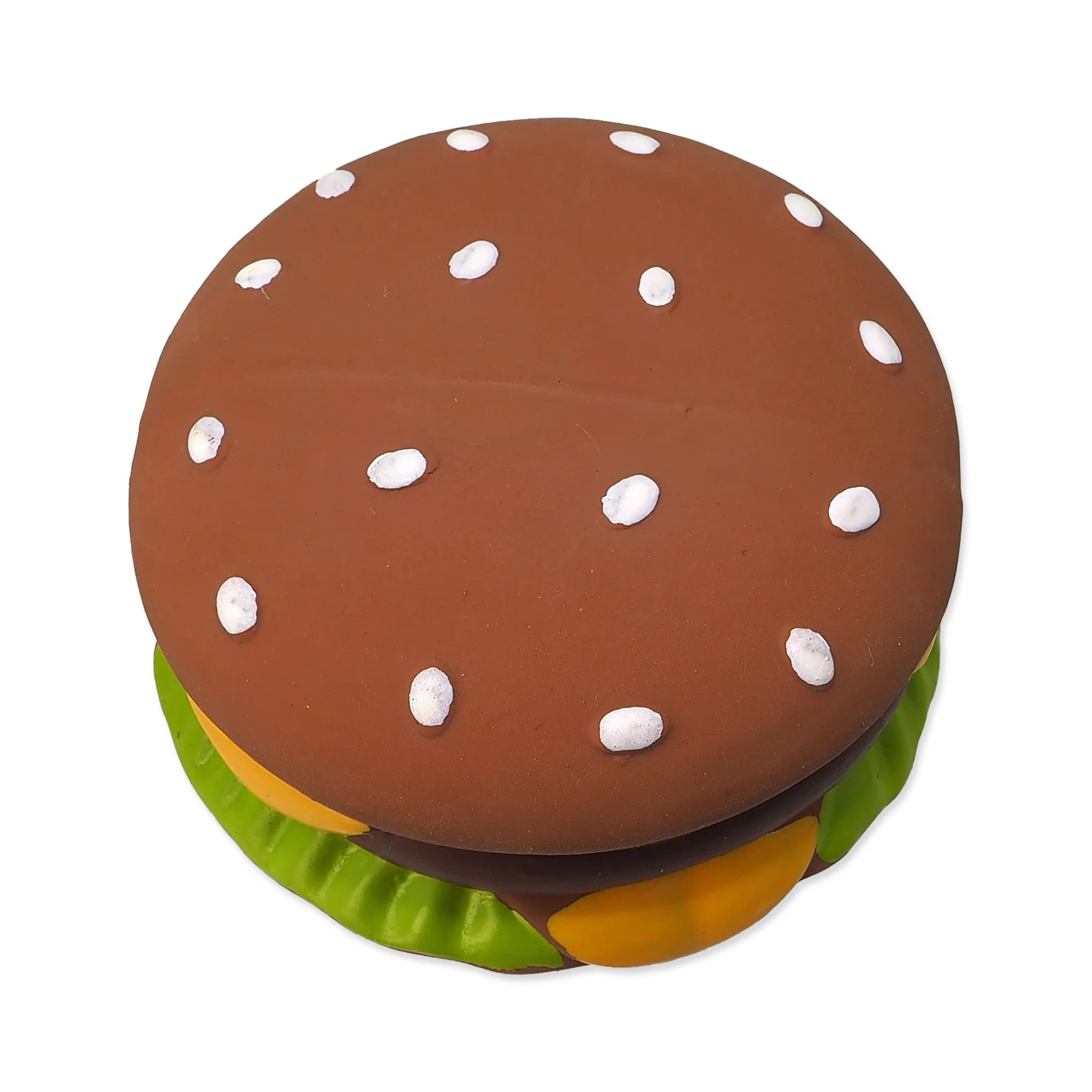 Dog Fantasy Latex hamburger hračka se zvukem 8 cm