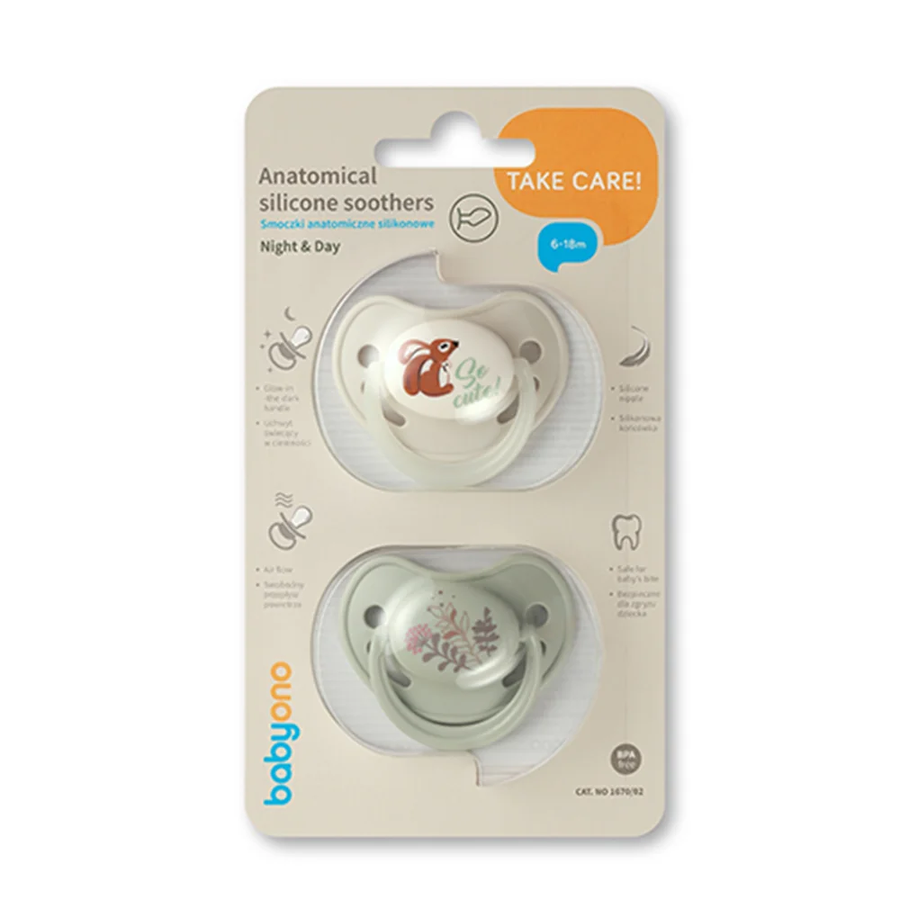 Babyono Dudlíky anatomické 6-18m+ 2 ks