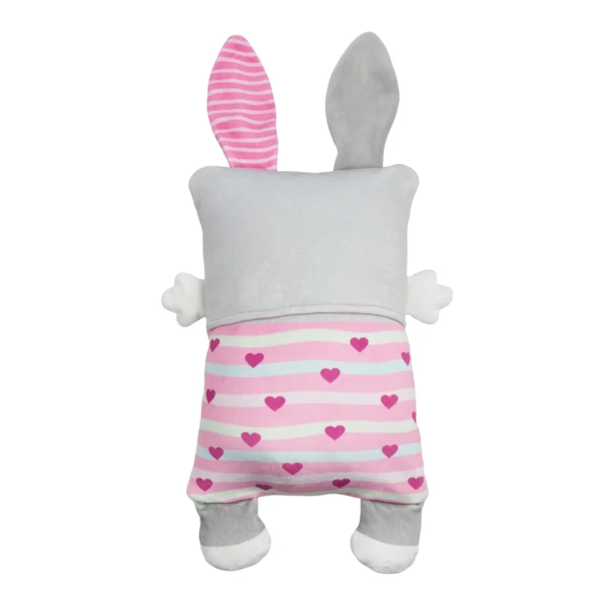 Nici Plyšová hračka Zajíček růžový Cosidoos 30 x 20 x 11 cm, oboustranný motiv