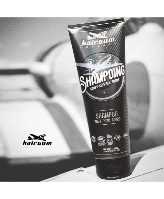 HAIRGUM FOR MEN Přírodní šampon 3v1 na vlasy, vousy a tělo 200 g