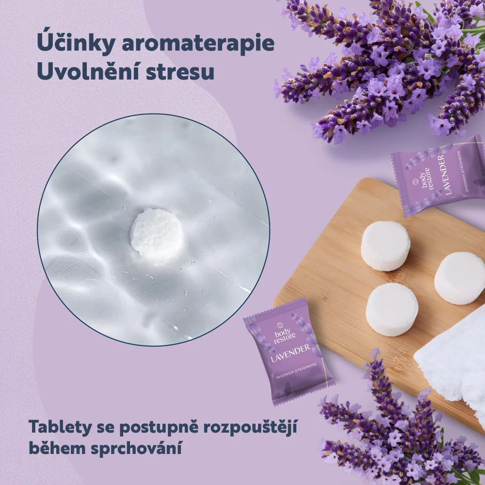 Body Restore Aromatické tablety do sprchy levandule 6 ks