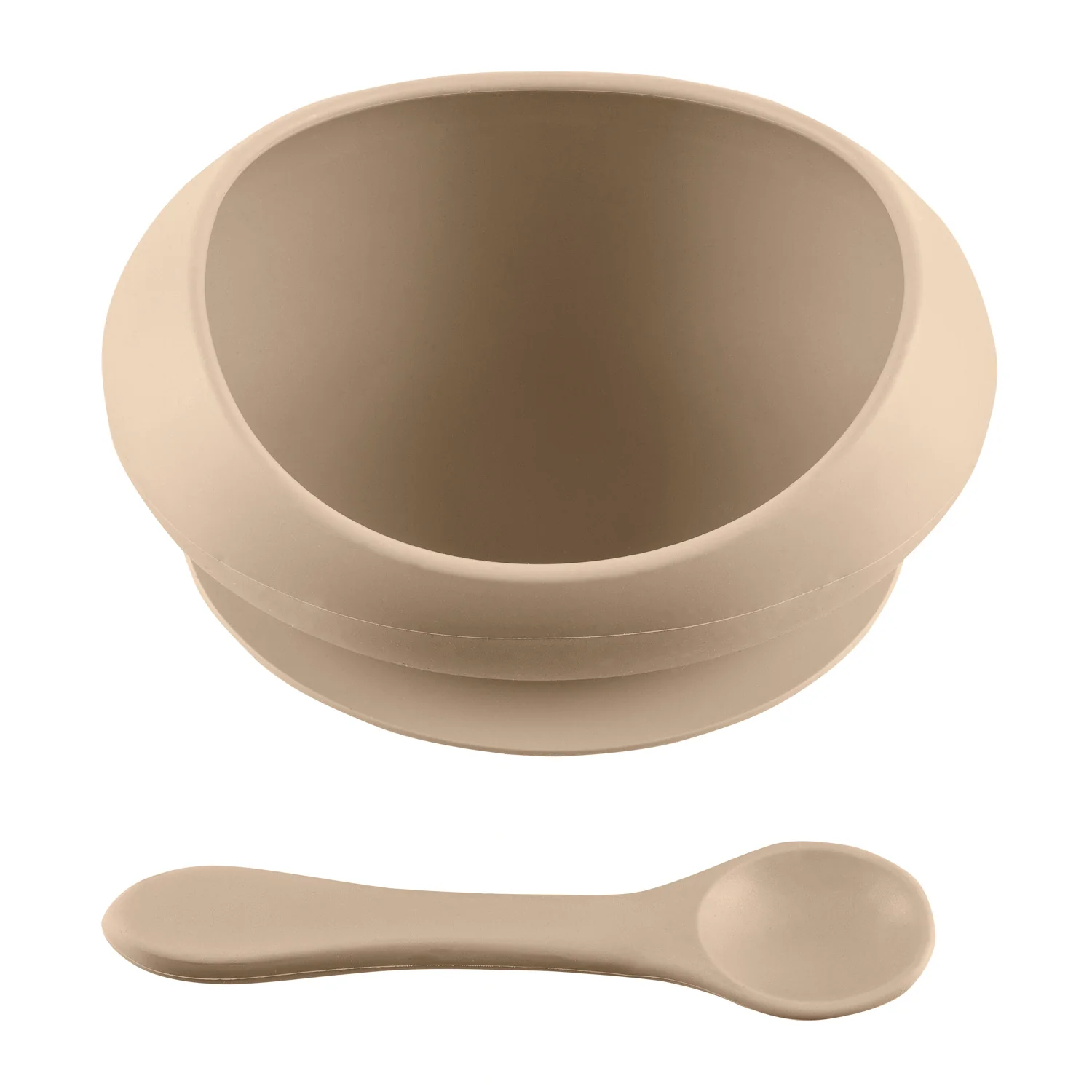 Zopa Silikonová miska se zvýšenými okraji a přísavkou, Sand Beige 3