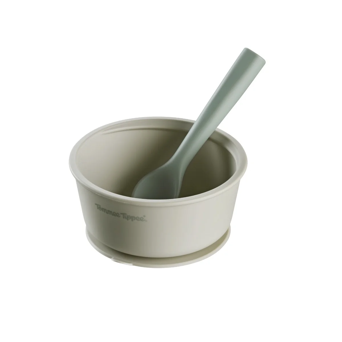 Tommee Tippee Silikonová miska s přísavkou a lžičkou zelená