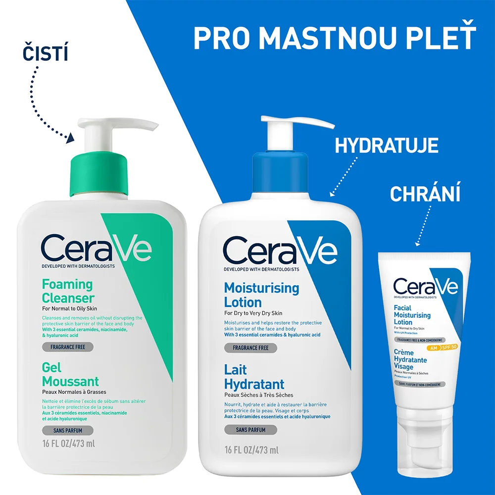 CeraVe Čisticí pěnící gel náplň 473 ml
