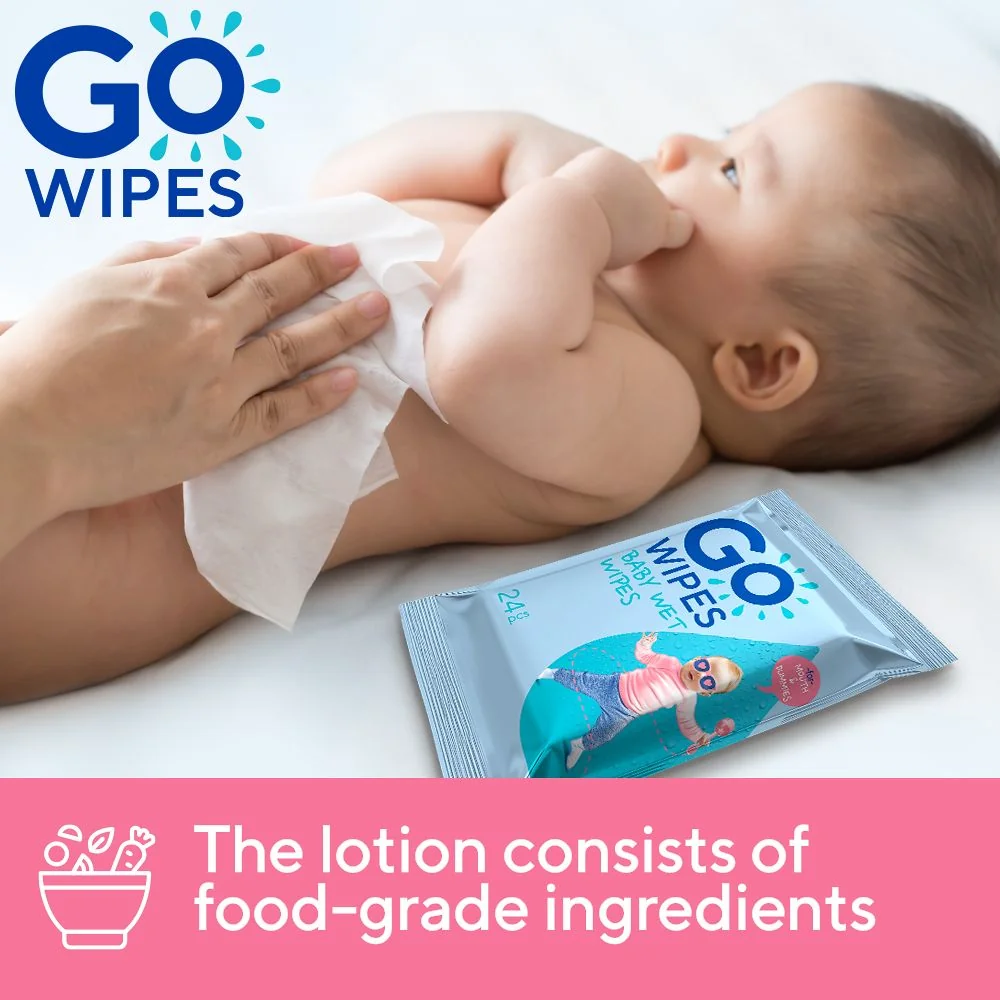 GoWipes Dětské vlhčené ubrousky pro novorozence Plastic Free 24 ks