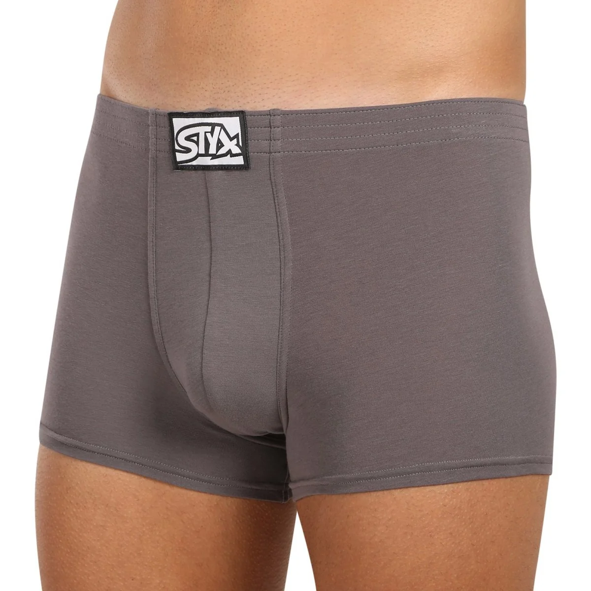 Styx Pánské boxerky klasická guma tmavě šedé (Q1063) S