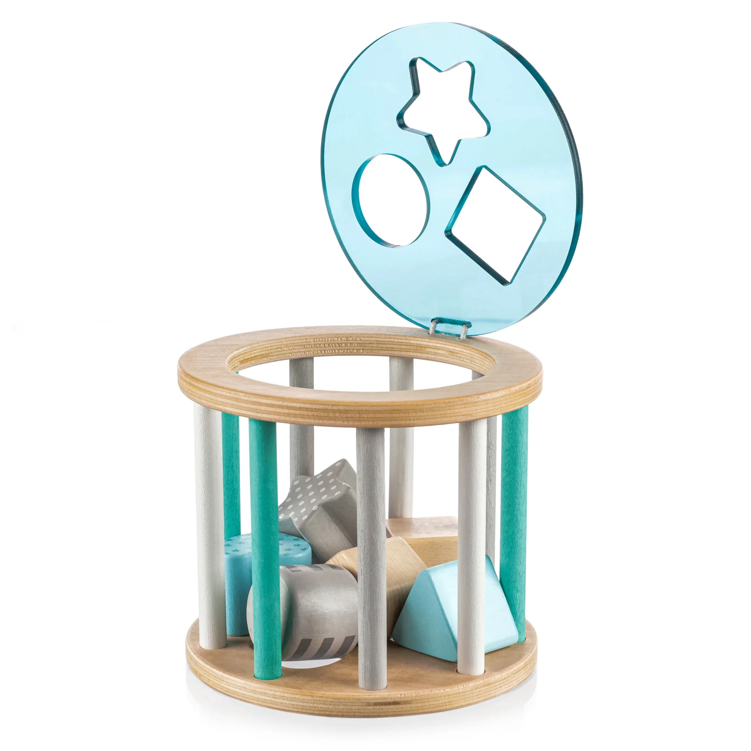 Zopa Dřevěná aktivity vkládačka, Blue 1
