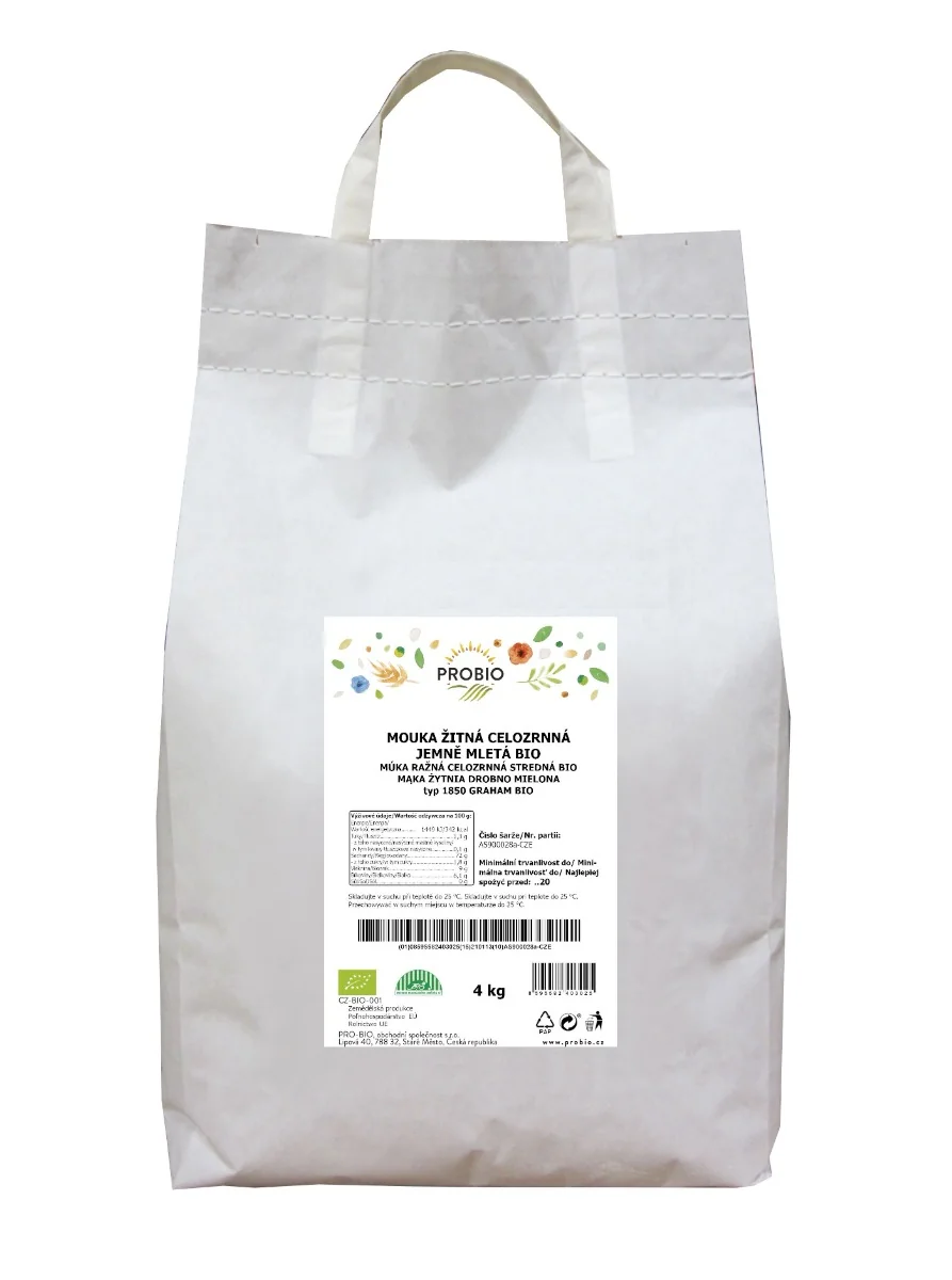 PROBIO Gastro Mouka žitná celozrnná jemně mletá BIO 4 kg