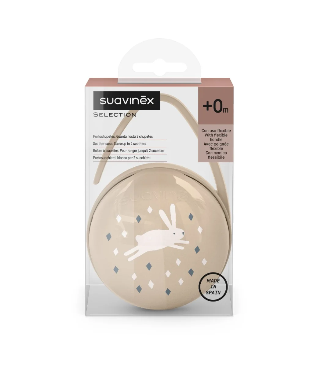Suavinex Wonderland Duo Krabička na šidítka 1 ks hnědá