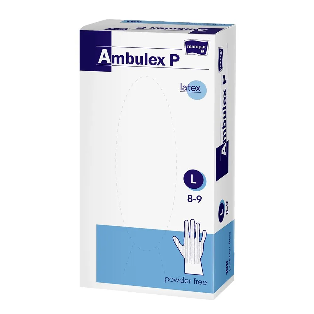 Ambulex P Rukavice latexové nepudrované vel. L 100 ks