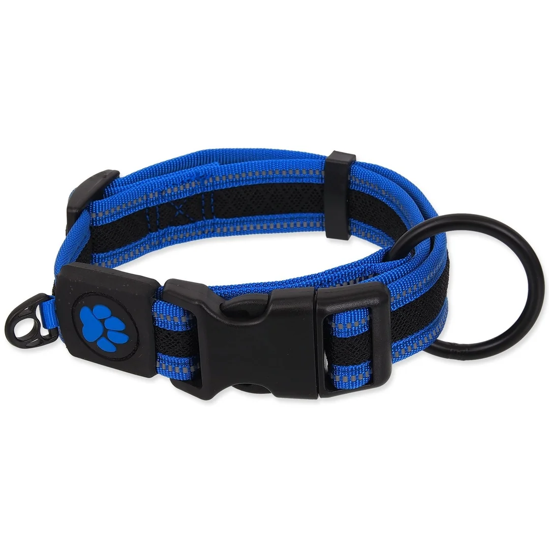 Active Dog Obojek Fluffy XL modrý 3,8x44-70cm