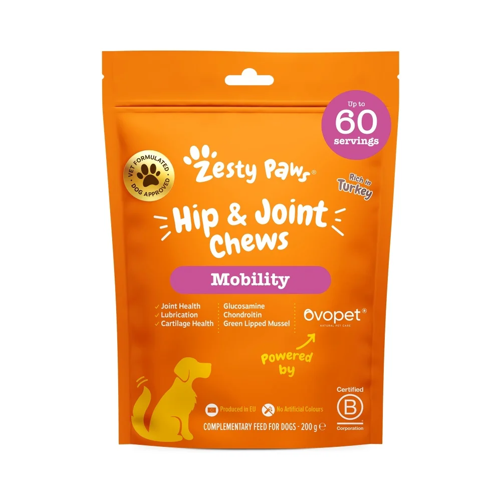 Zesty Paws Hip & Joint Chews na podporu kloubů a pohyblivost pro psy 60 ks