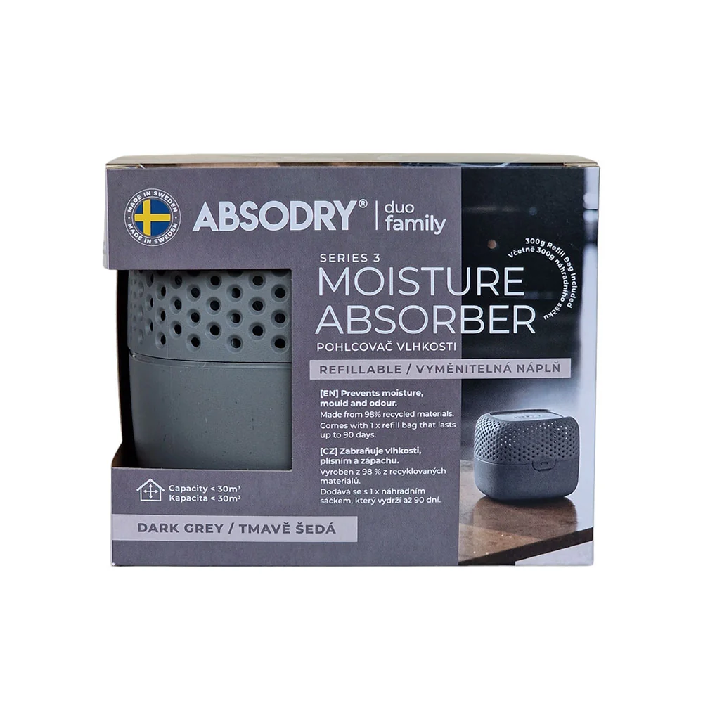 Everbrand Absodry Duo Family Bag 3 do 30 m³ pohlcovač vlhkosti šedý