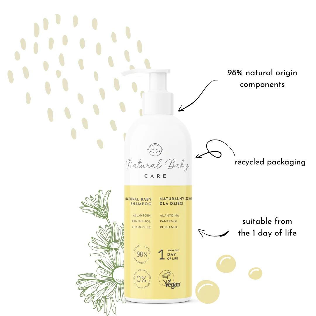 Natural Baby Care Dětský šampon na vlasy, 200 ml