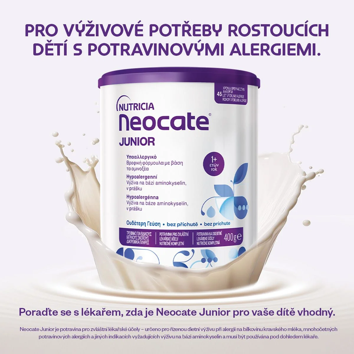 Neocate Junior bez příchutě 2x400 g