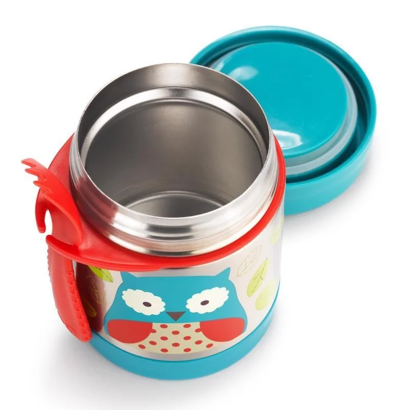 SKIP HOP Zoo Termoska na jídlo se lžičkou/vidličkou Sovička 325 ml, 3r+