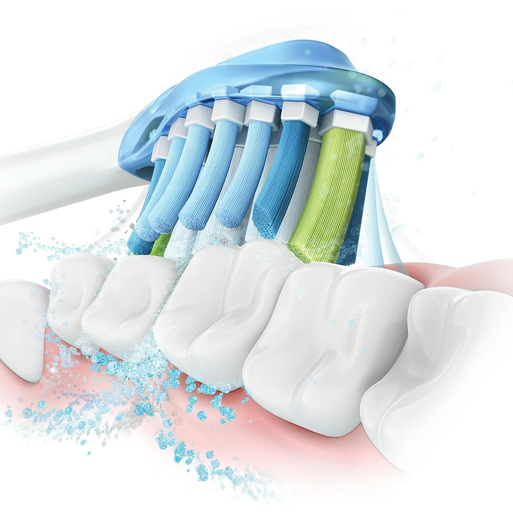 Philips Sonicare 9000 DiamondClean + PowerFlosser HX3886/41 sonický zubní kartáček + ústní sprcha 2 ks white