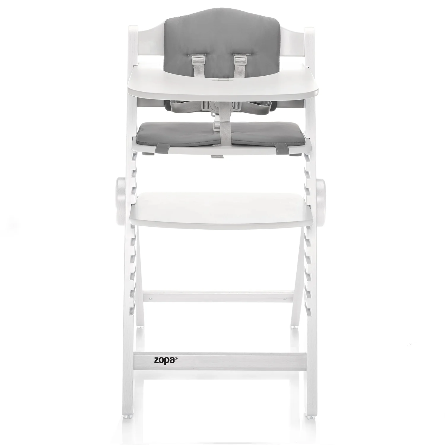 Zopa Dřevěná jídelní židlička Clipp & Clapp, White 2