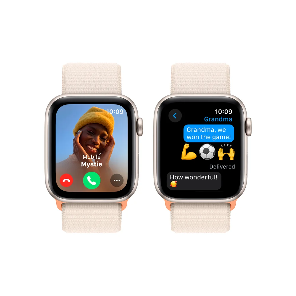 Apple Watch SE 44 mm sport loop smart hodinky Starlight