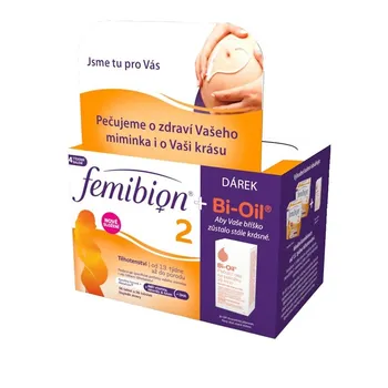 Femibion 2 Těhotenství dvojbalení 56 tablet + 56 tobolek + Bi-Oil 25 ml