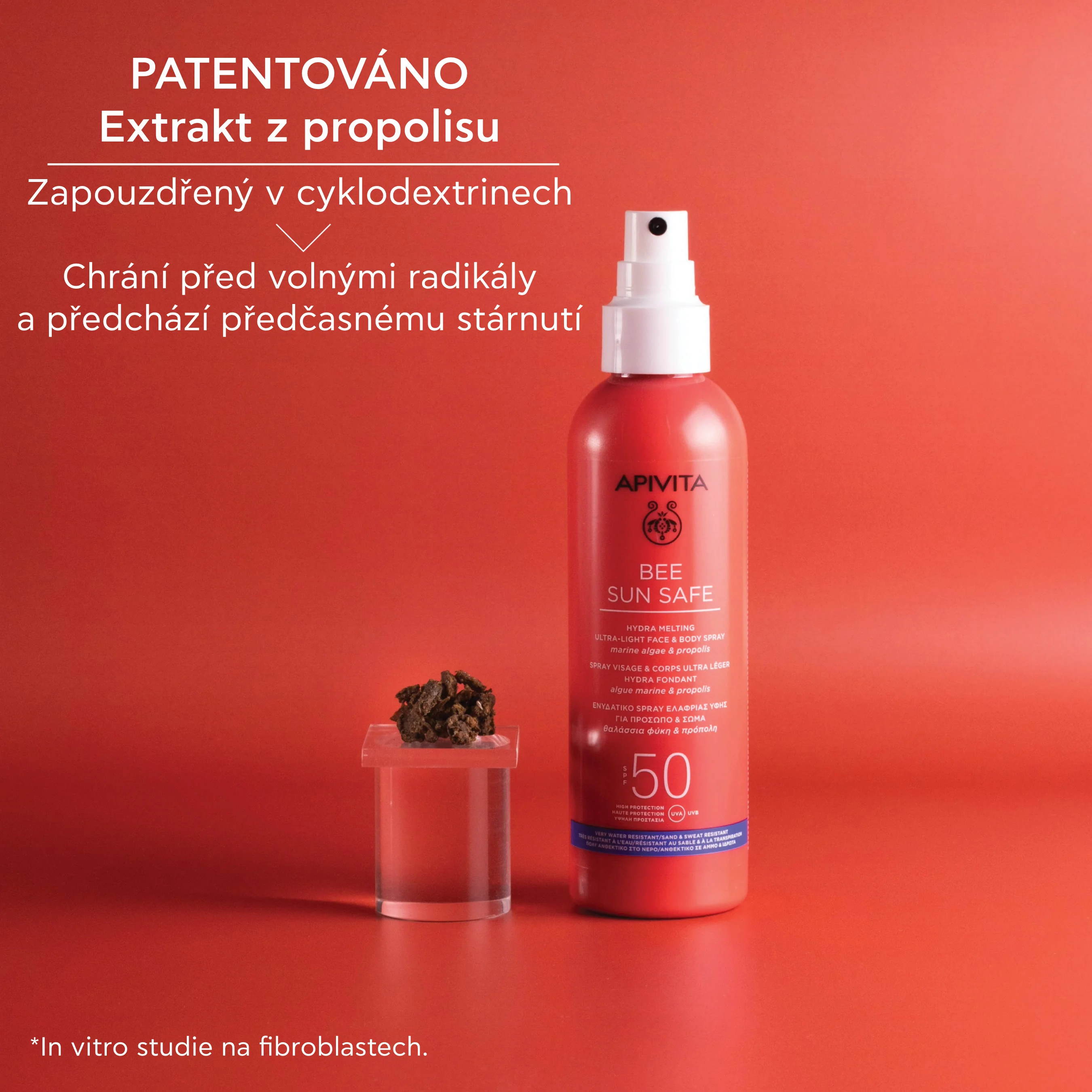 APIVITA Bee Sun Safe Hydra Melting SPF50 lehký sprej na tělo i obličej 200 ml