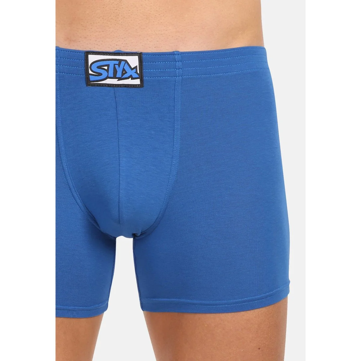 Styx Pánské boxerky long klasická guma modré (F1167) XXL