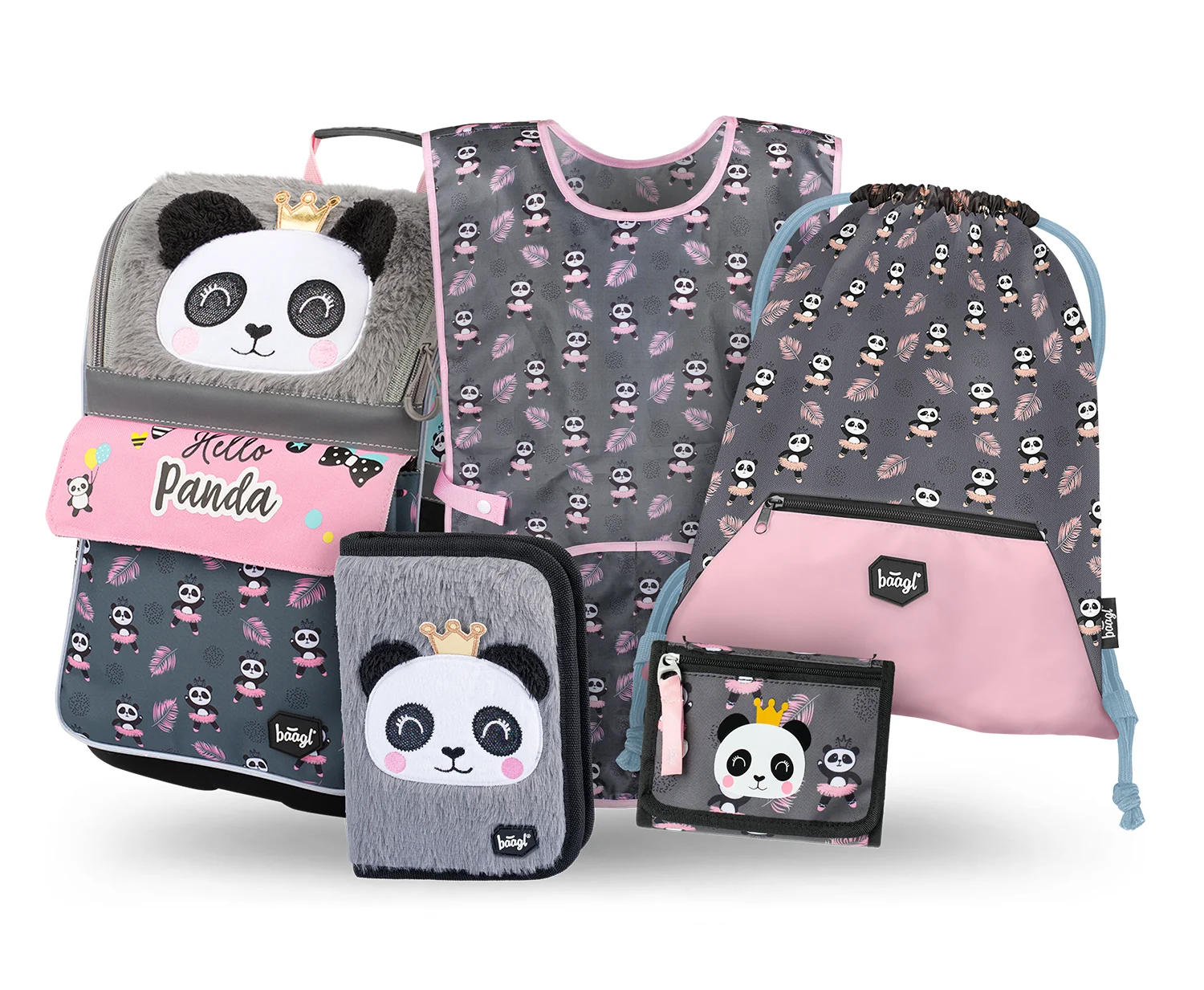 Baagl Školní set Zippy Panda III
