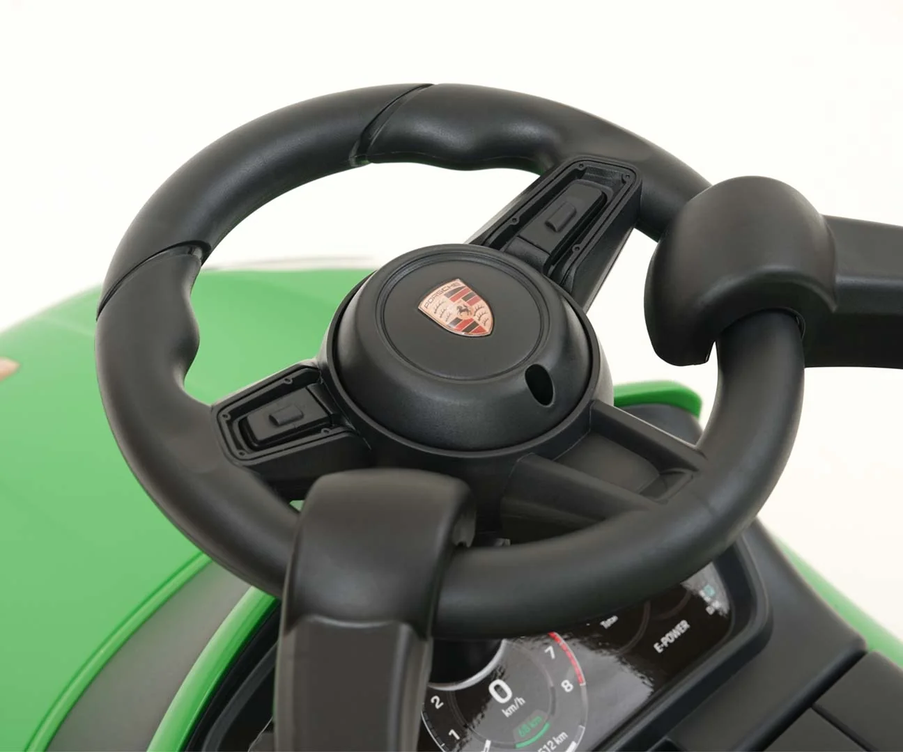 Milly Mally Dětské odrážedlo Porsche Cayenne s vodicí tyčí – jezdítko 2v1 se zvuky - zelené