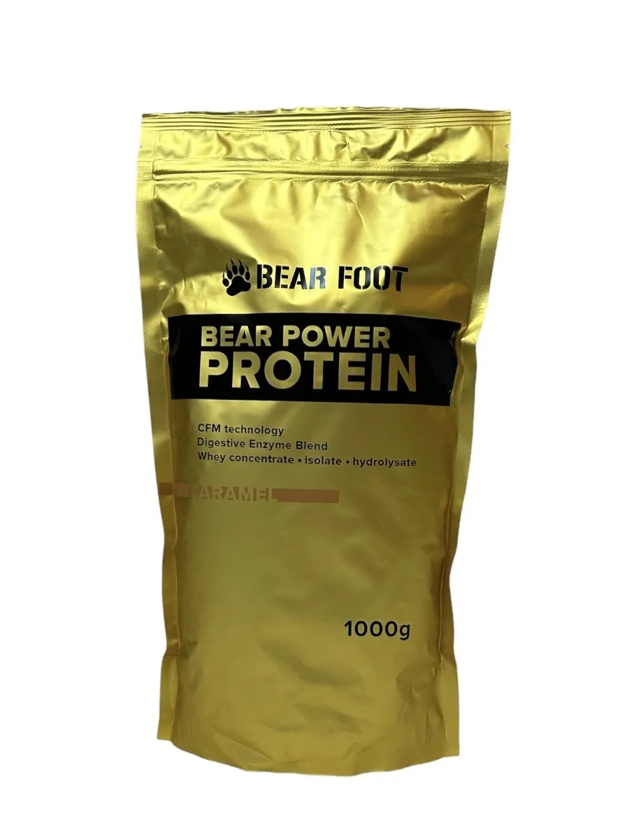 BEAR FOOT NUTRITION Power Protein slaný karamel 1000 g
