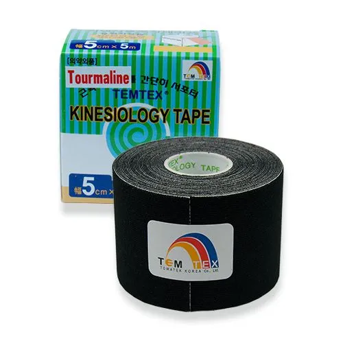 TEMTEX Kinesio tape Tourmaline 5 cm x 5 m tejpovací páska černá