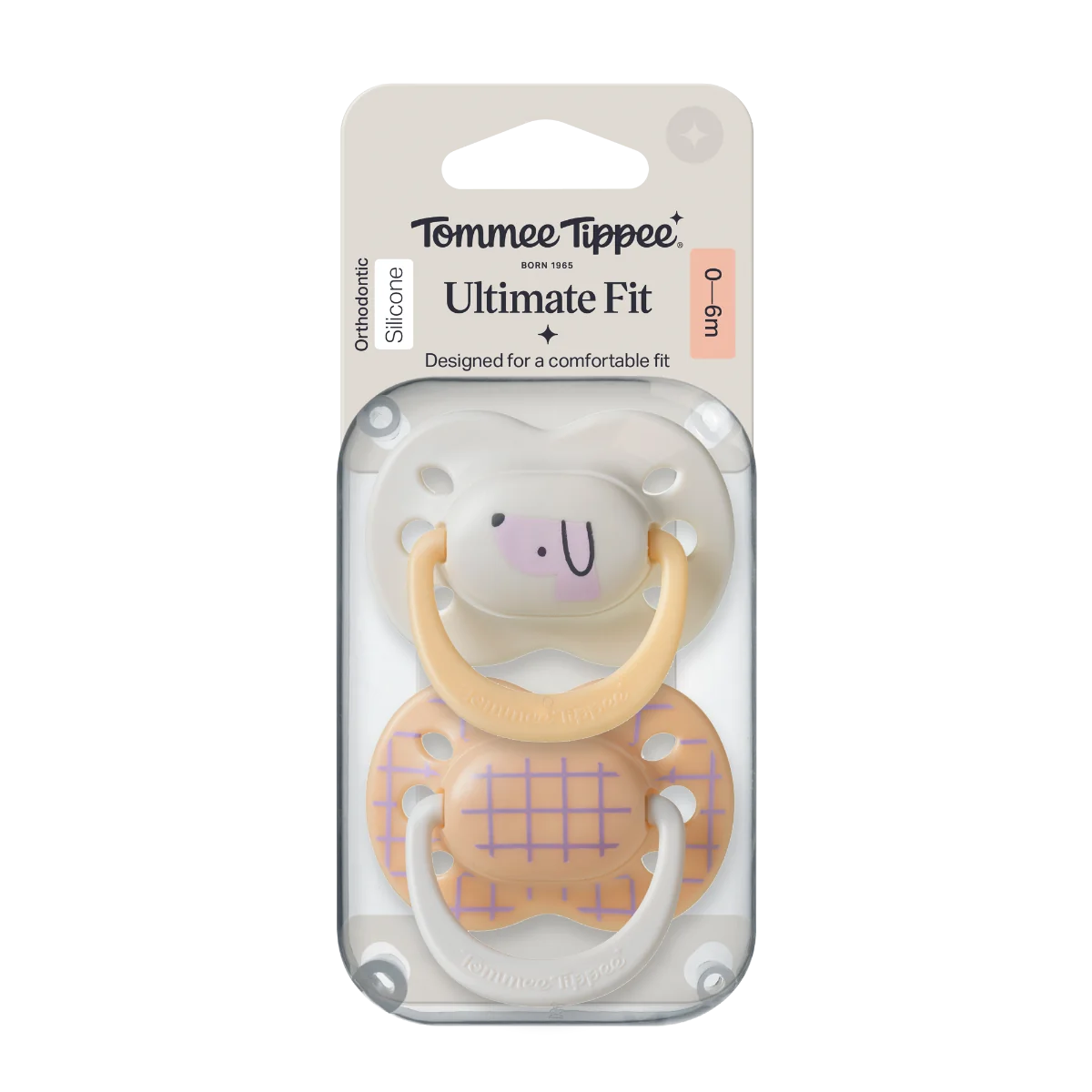Tommee Tippee Silikonový dudlík Ultimate Fit Deco Girl 0-6m 2 ks více barevných variant