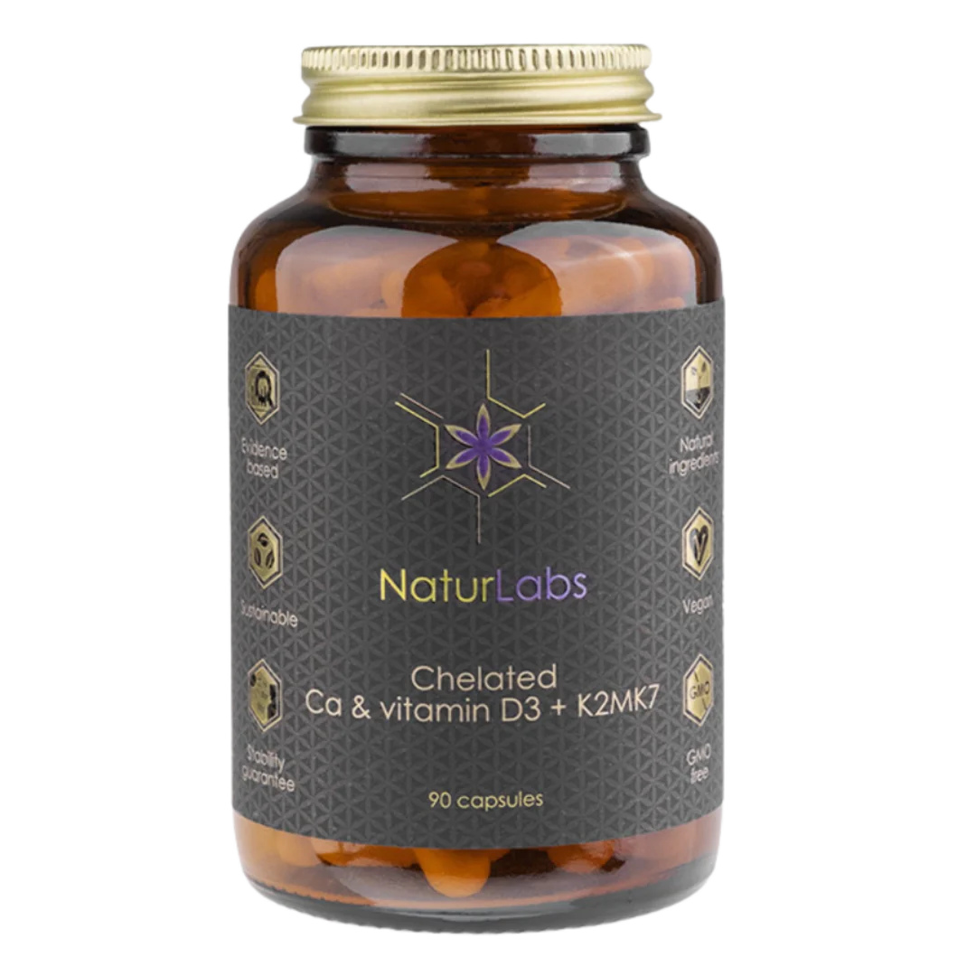 Naturlabs Vápník chelátový + D3 & K2 - 90 kapslí