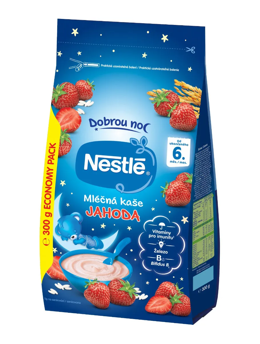 Nestlé Mléčná kaše Dobrou noc jahoda 300 g