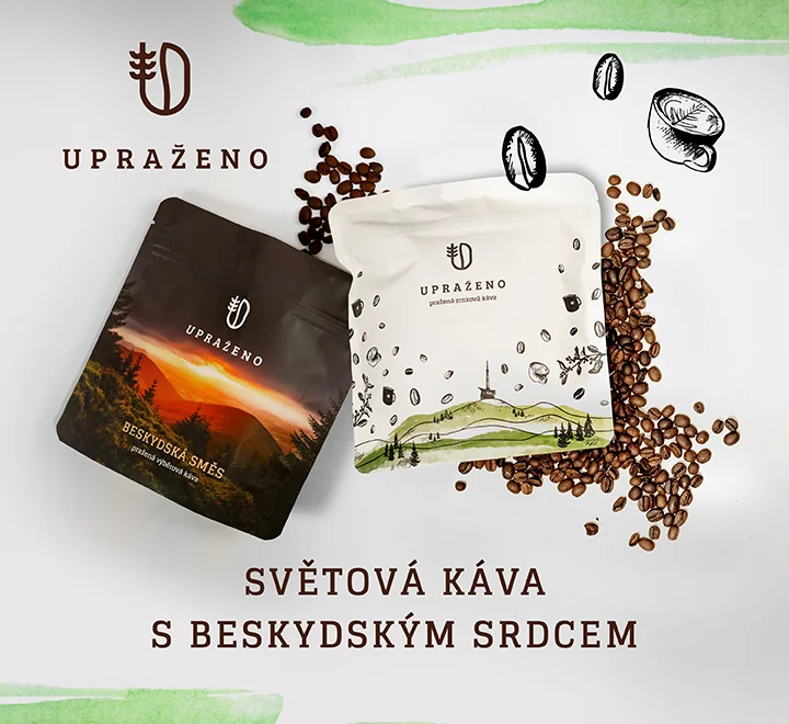 Upraženo. Světová káva s beskydským srdcem. Upraženo. Světová káva s beskydským srdcem.