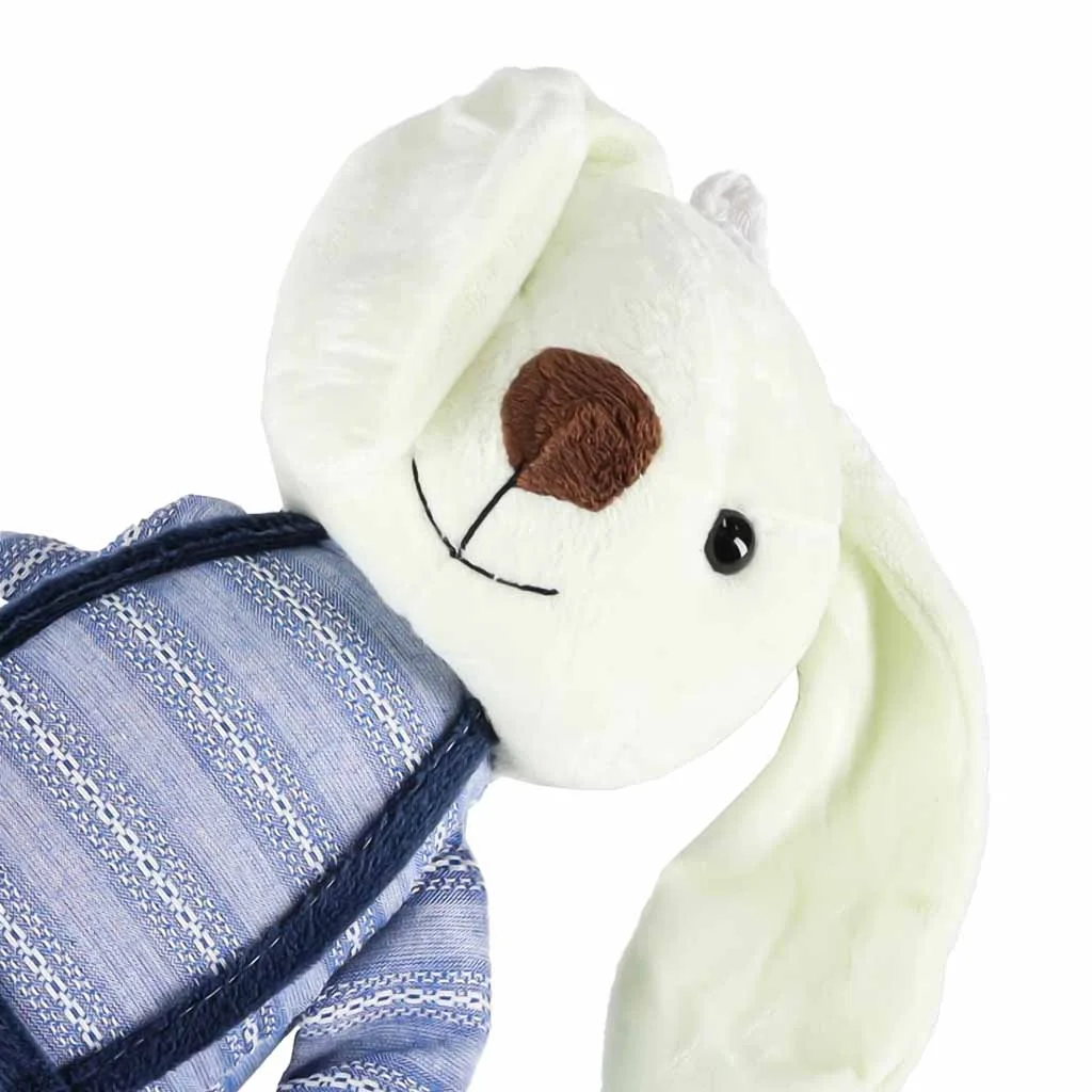 TULIMI Velký plyšový králík, přítulníček v modrých kalhotkách 36 cm
