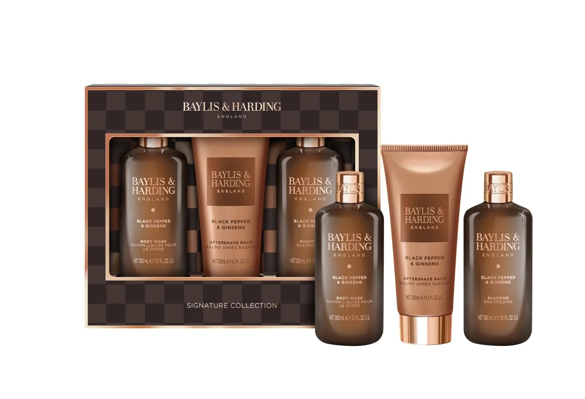 Baylis & Harding Pánská dárková sada péče o tělo Black Pepper & Ginseng 3 ks