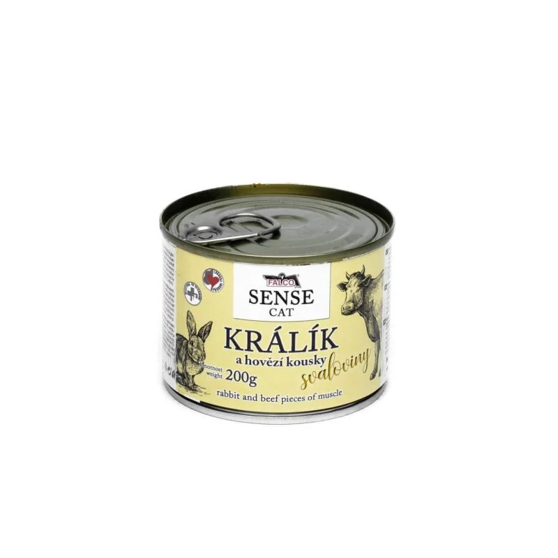 Sokol Falco SENSE CAT králík a hovězí 200g