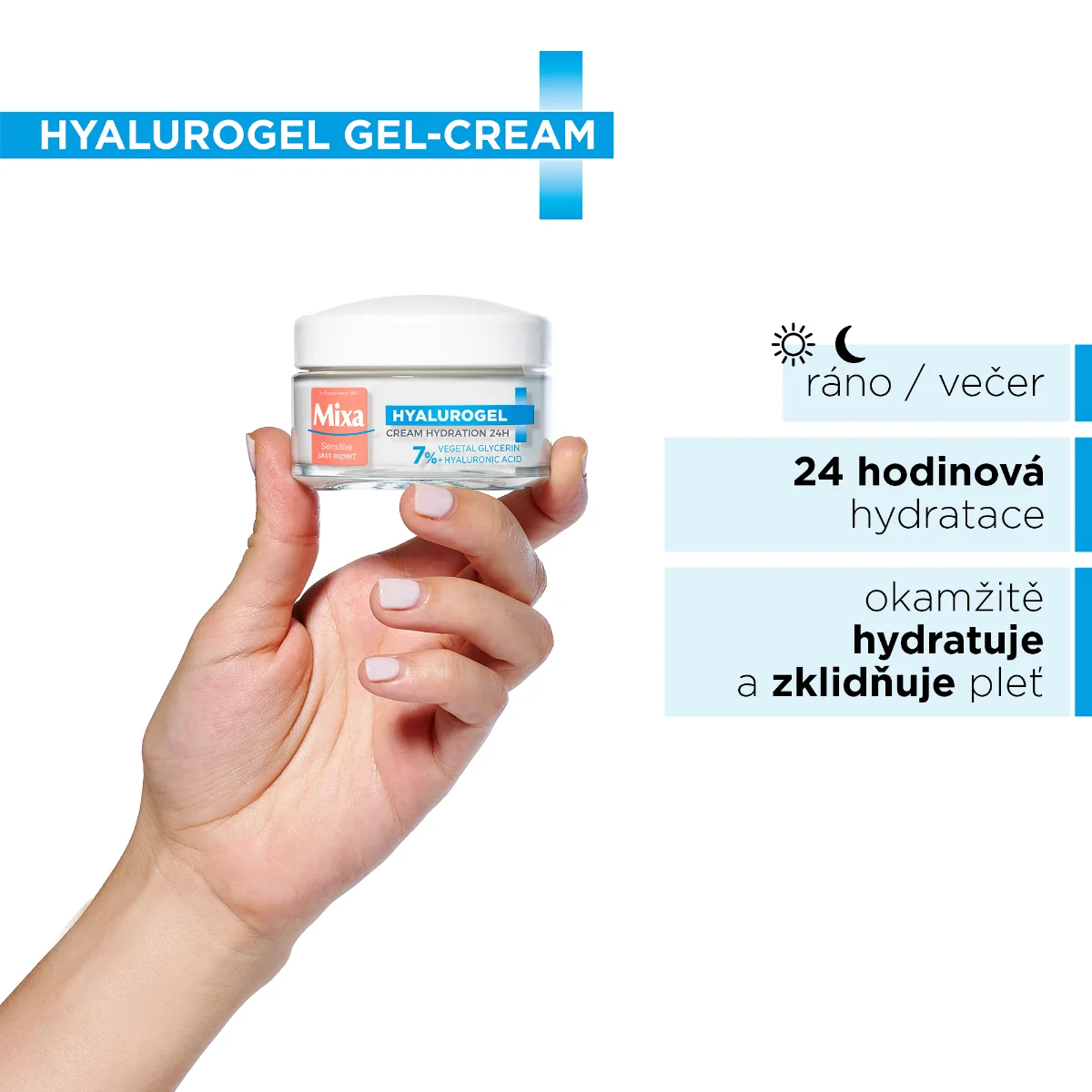 Mixa Hyalurogel Denní a noční krém duopack 2x50 ml