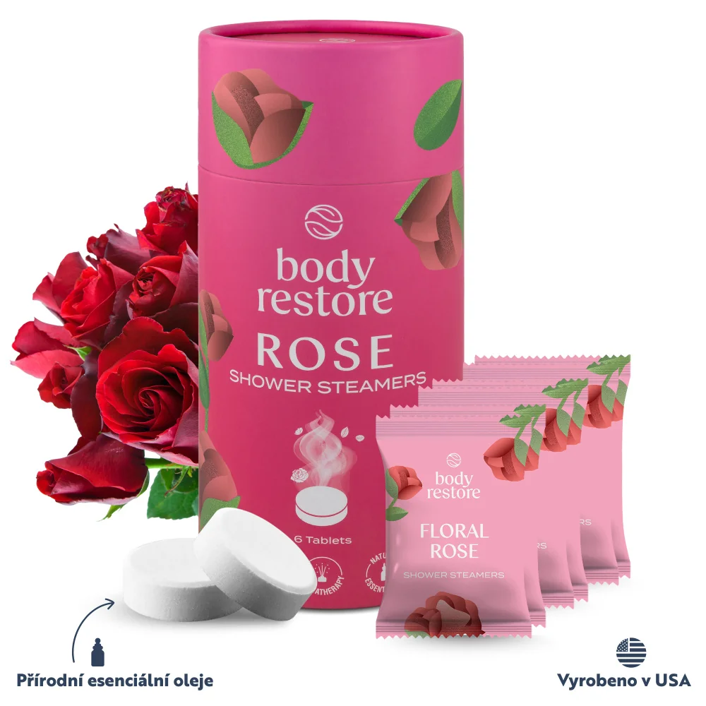 Body Restore Aromatické tablety do sprchy růže 6 ks