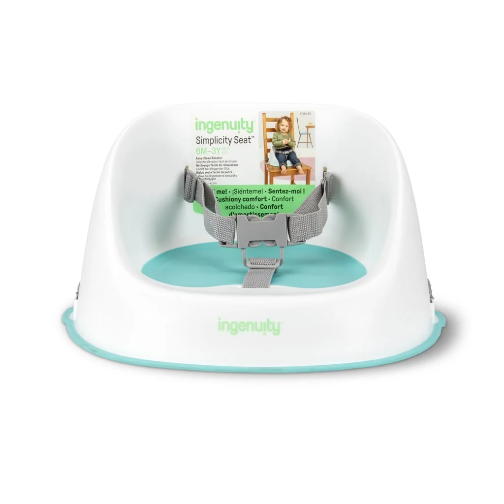 Ingenuity Jídelní židlička na židli Simplicity Seat™ Teal 6m+, do 15kg