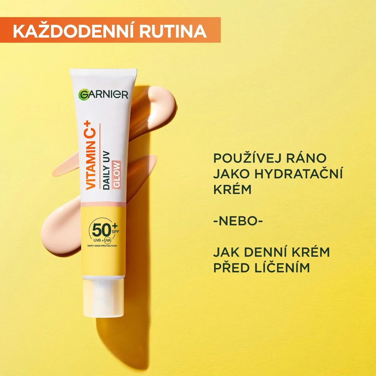 Garnier Skin Naturals Vitamin C Denní rozjasňující UV fluid Glow SPF50+ 40 ml