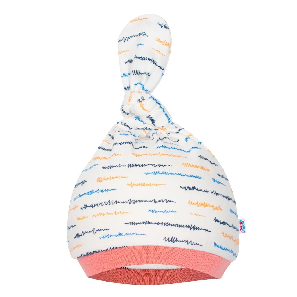 New Baby Kojenecká bavlněná čepička  Summertime holka, vel. 86 (12-18m)