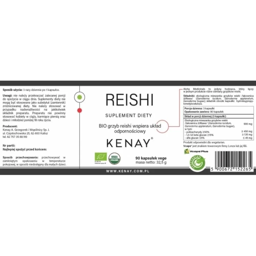Kenay Reishi bio 90 kapslí