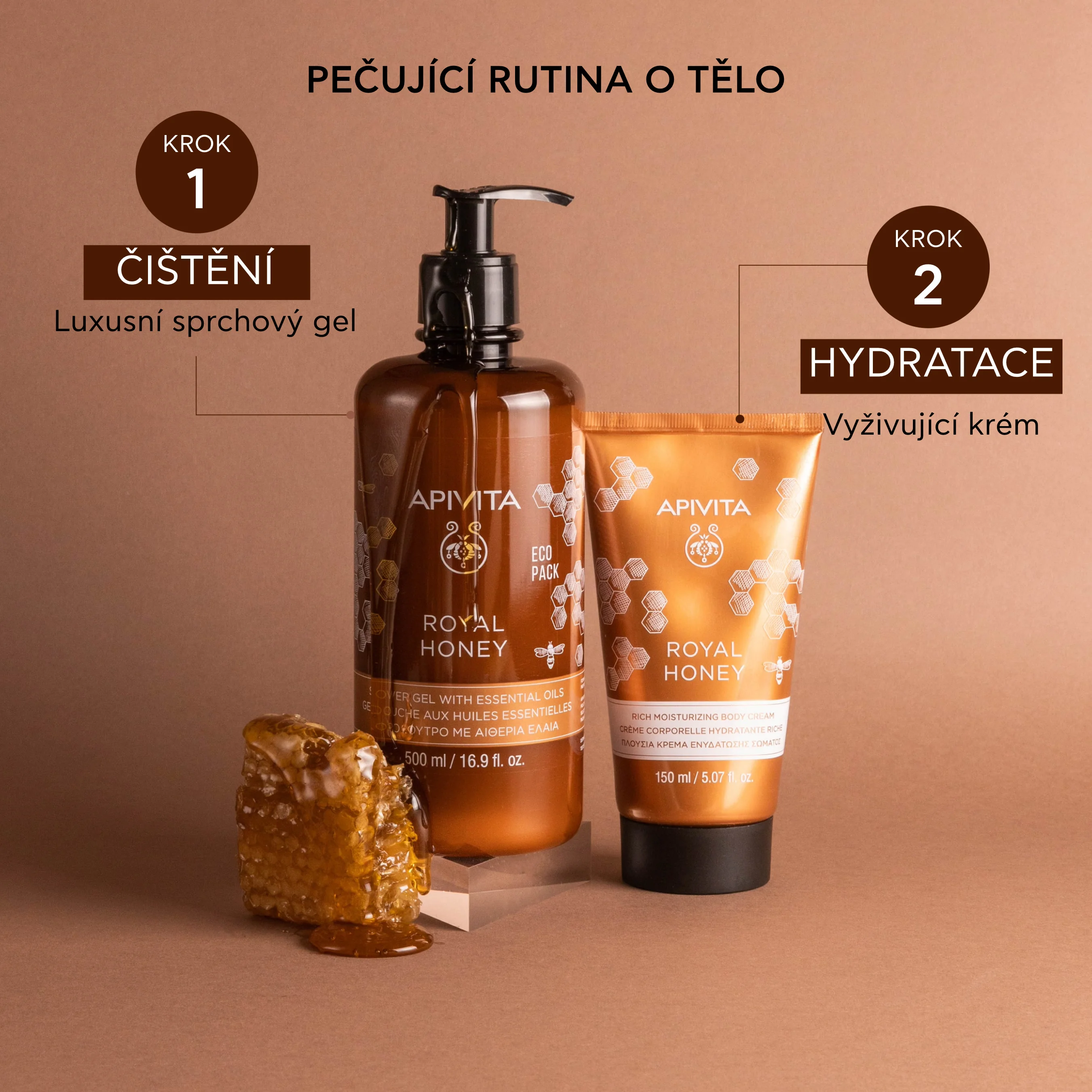 APIVITA Royal Honey sprchový gel s esenciálními oleji 500 ml