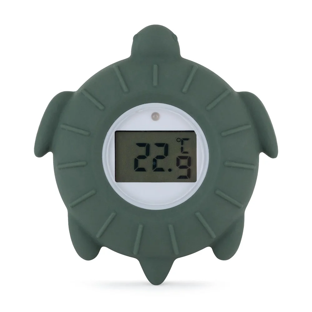 Petite&Mars Turtle Terry teploměr do vody 0m+ silikonový digitální 1 ks misty green