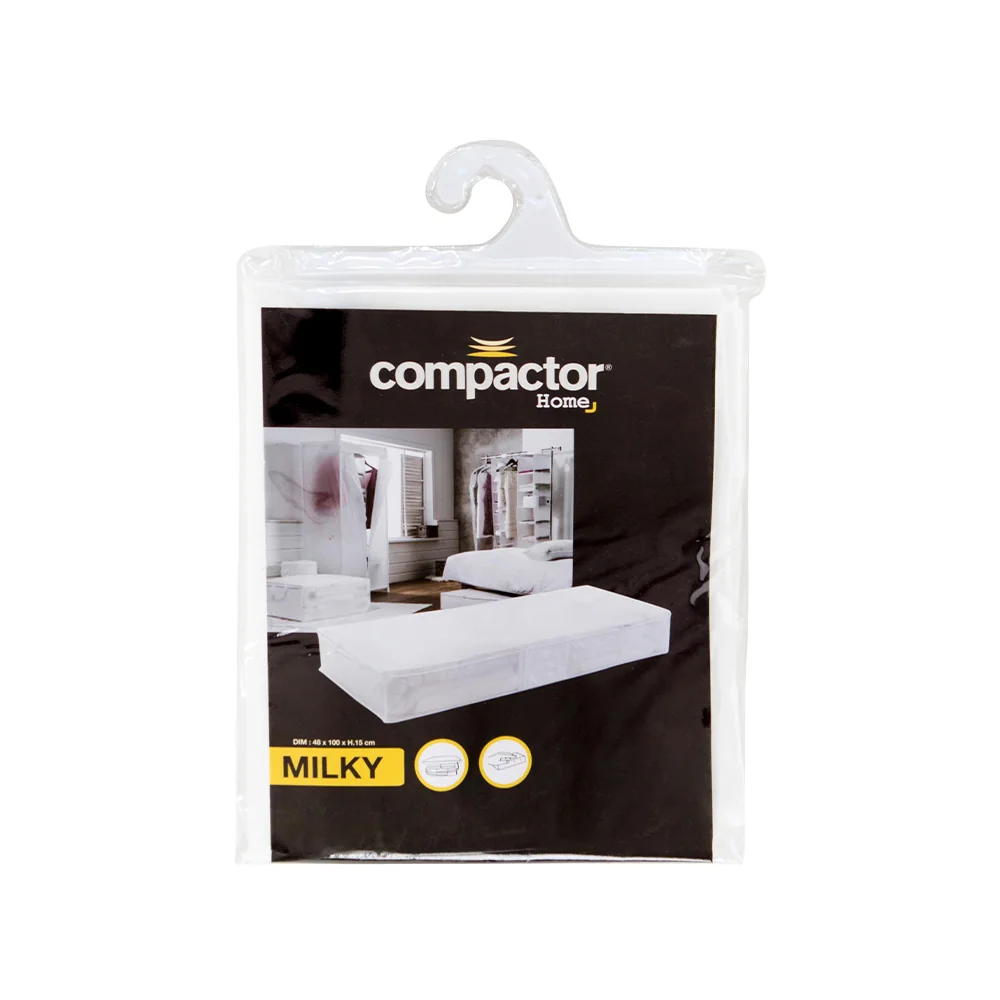 Compactor Milky 100 x 48 x 15 cm extra nízký textilní úložný vak
