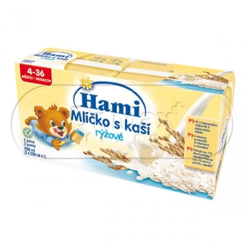 HAMI mlíčko s kaší rýžové 2x250ml