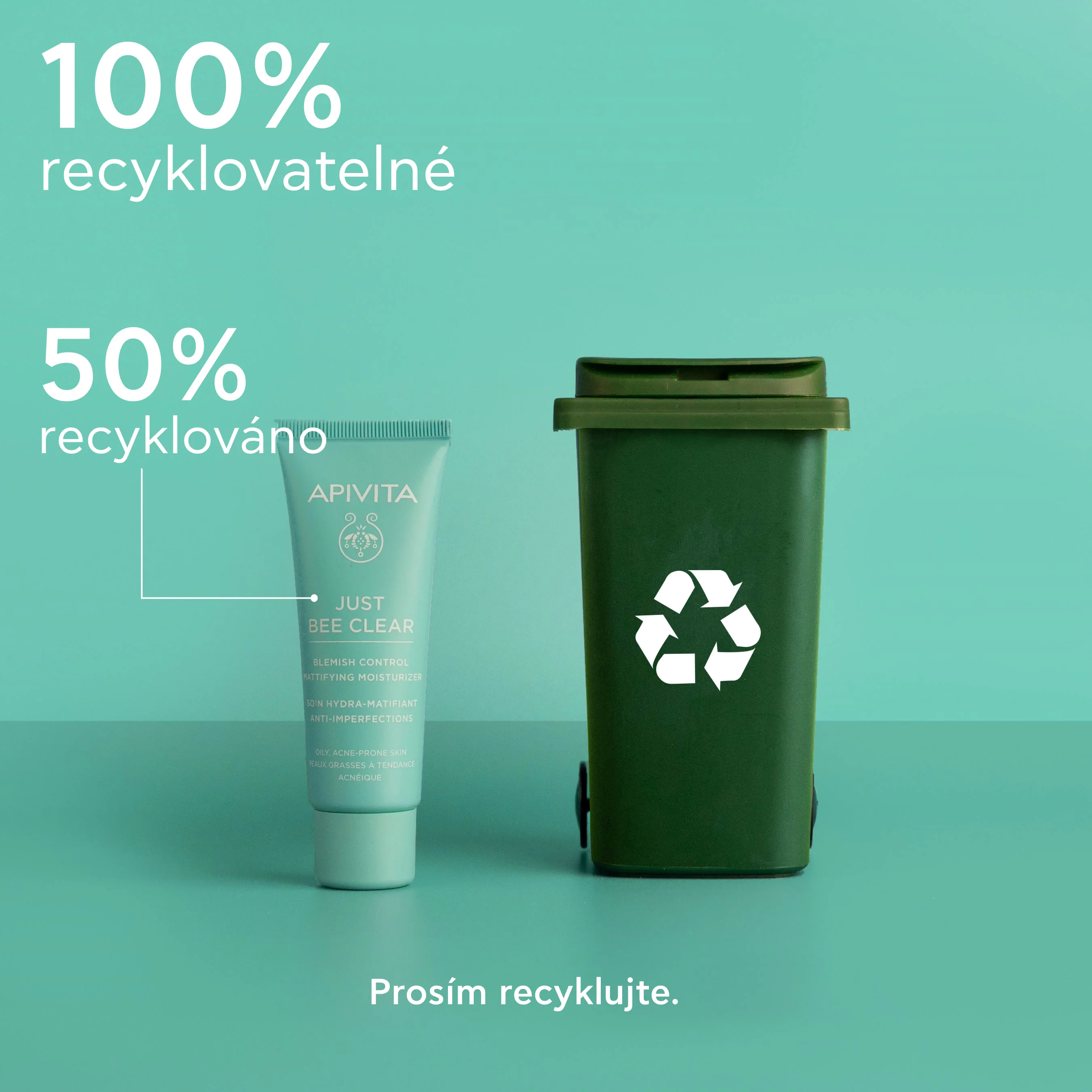 APIVITA Just Bee Clear hydratační krém na pleť se sklonem k akné 40 ml